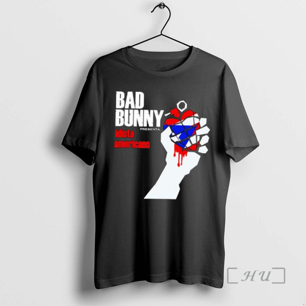 Officials Bad Bunny American Idiot Puerto Rico Flag Grenade Hand