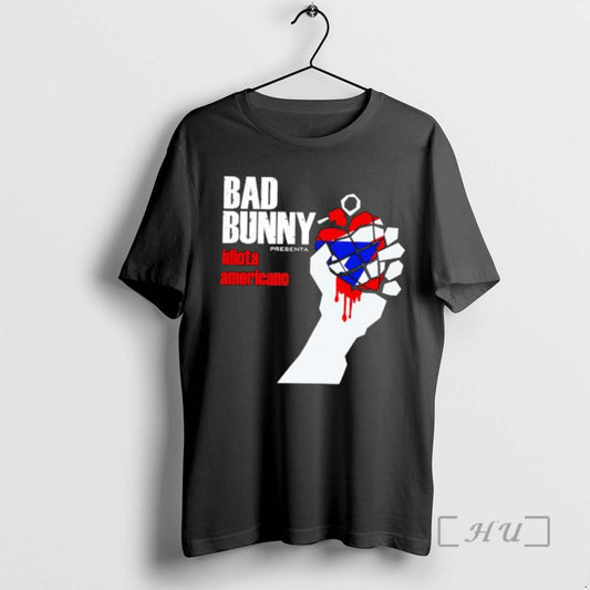 Officials Bad Bunny American Idiot Puerto Rico Flag Grenade Hand