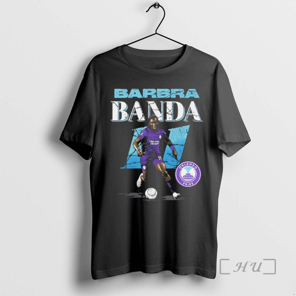 Officials Barbra Banda 11 Orlando Pride Cracked Name And Number Retro Premium T Shirts Sweater