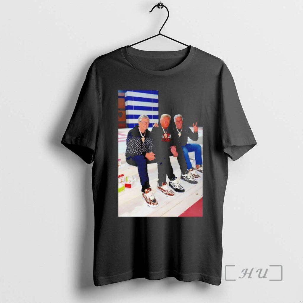 Officials Bill Gates Donald Trump Jeffrey Epstein Dripped Out Epstein Island Premium T Shirts Sweater