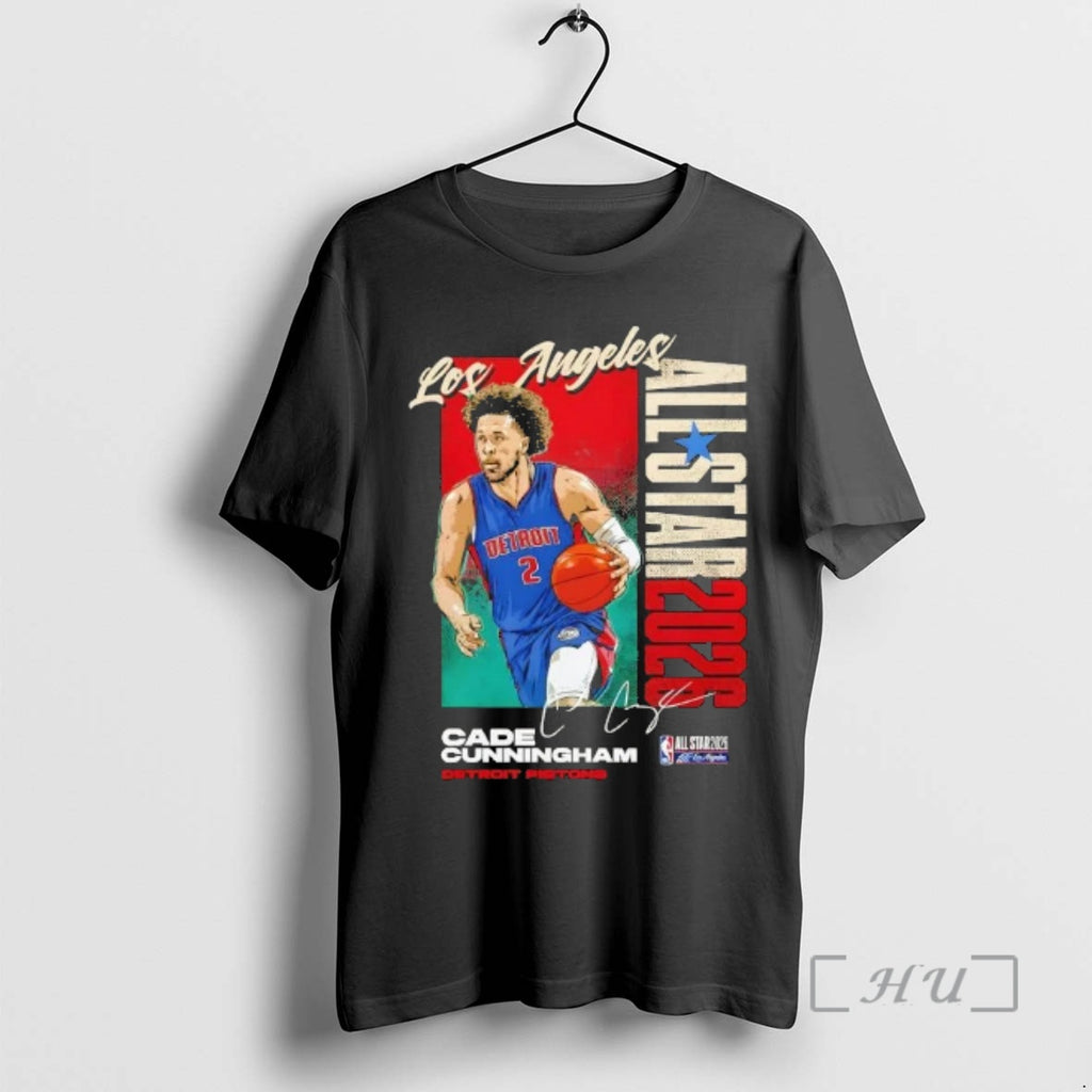 Officials Cade Cunningham Detroit Pistons 2026 Nba All Star Vertical Signature Premium T Shirts Sweater