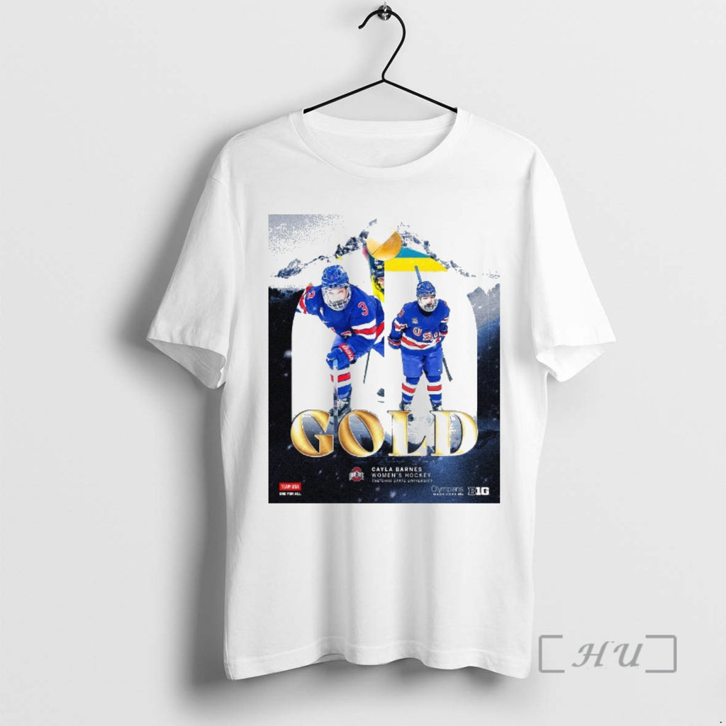 Officials Cayla Barnes Womens Hockey The Ohio State University Gold Medalist Premium T Shirts Sweater