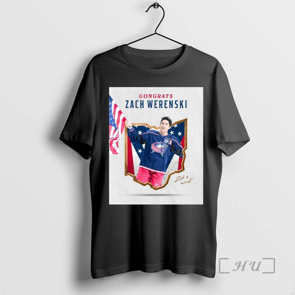 Officials Congrats Zach Werenski Team Usa Signature Columbus Blue Jackets
