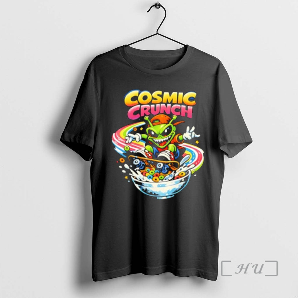 Officials Cosmic Crunch Alien Skateboarding On A Rainbow Cereal Bowl