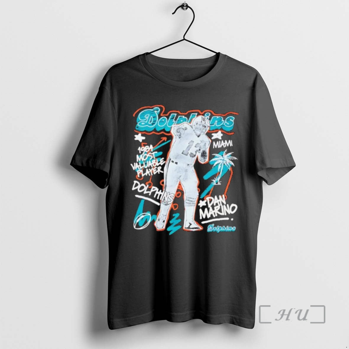 Officials Dan Marino Mvp Miami Dolphins Chalked Up 1984 Most Valuable Player Premium T Shirts