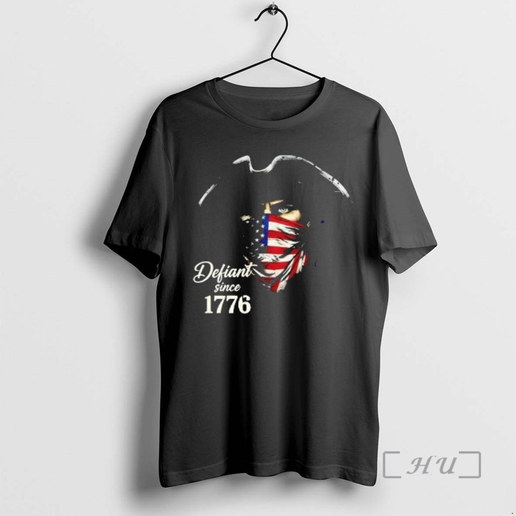 Officials Defiant Since 1776 Patriotic Revolutionary Spirit American Flag Bandana Graphic Premium T Shirts Sweater