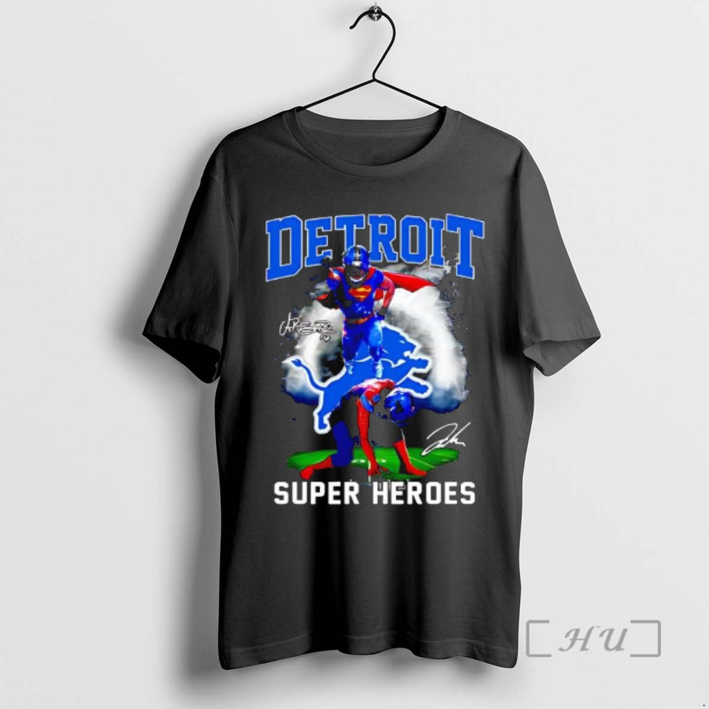 Officials Detroit Lions Super Heroes Stars Player Signature