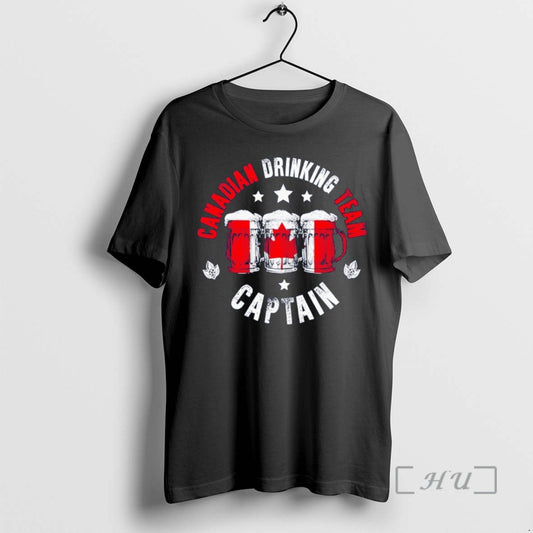Officials Drink Beer Can Canada Flag Canadian Drinking Team Captain Vintage Premium T Shirts Sweater