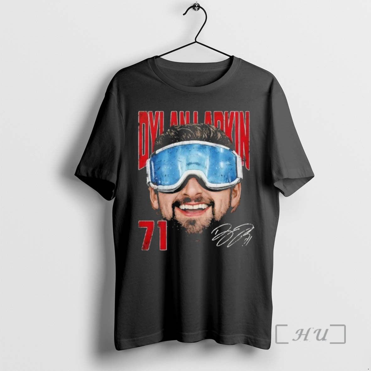 Officials Dylan Larkin 71 Detroit Red Wings Goggles Signature