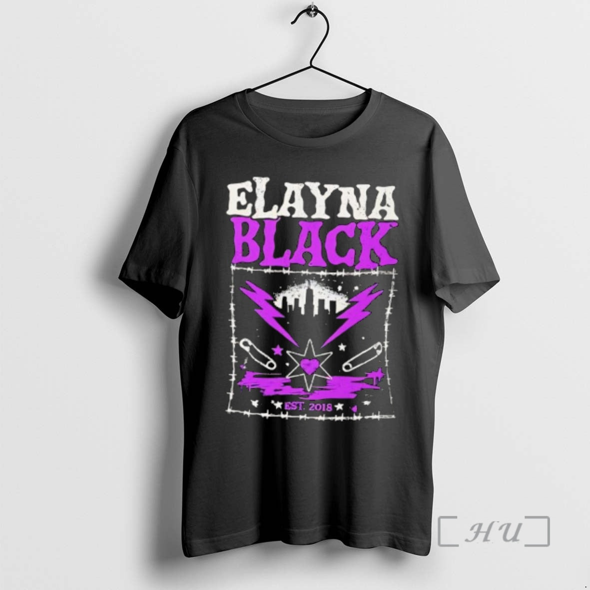 Officials Elayna Black Est 2018 Chicago Skyline Safety Pin Punk