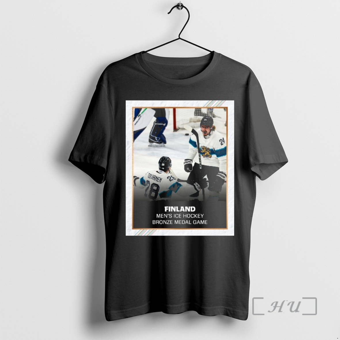Officials Finland Outscores Slovakia Mens Ice Hockey Bronze Medal Game 2026 Premium T Shirts Sweater