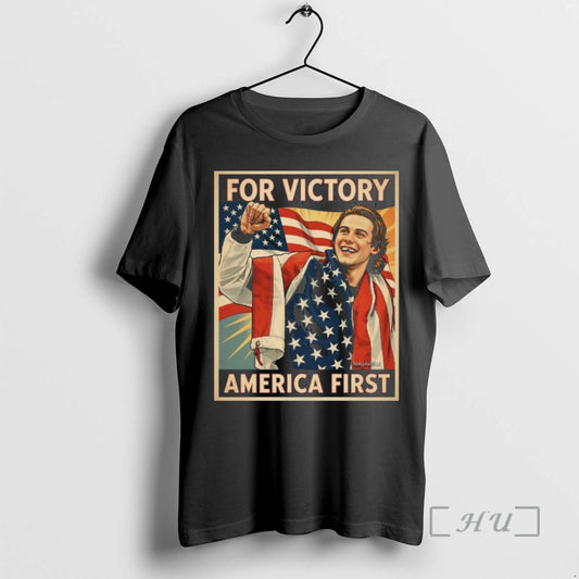 Officials For Victory America First Jack Hughes Usa Hockey Retro