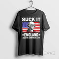 Officials George Washington Suck It England 250th Anniversary 1776 2026 Us Flag Premium T Shirts