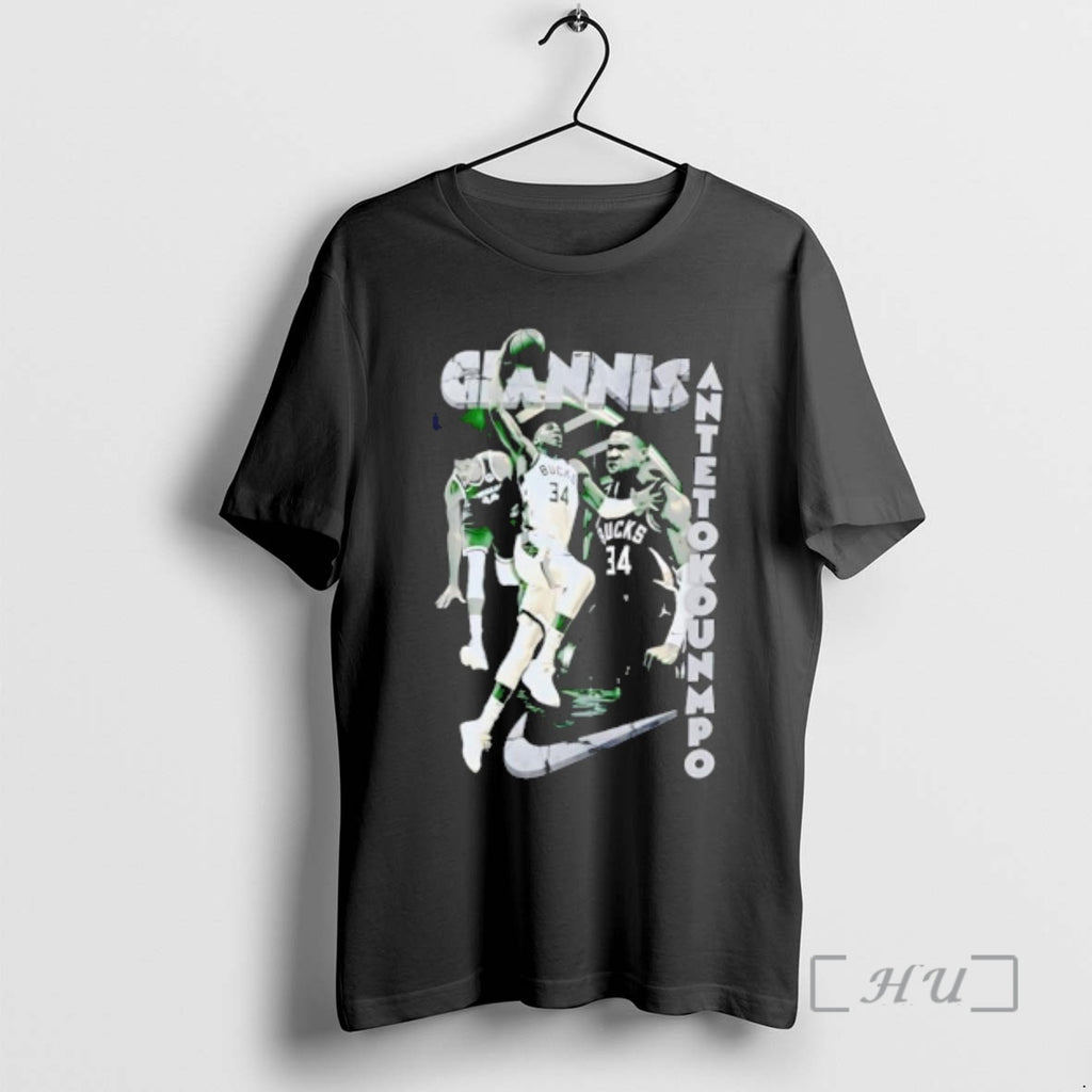 Officials Giannis Antetokounmpo Milwaukee Bucks 34 Basketball Action Pose