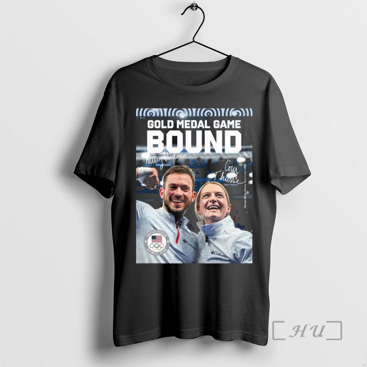 Officials Gold Medal Game Bound Korev Dropkin And Cory Thiesse Signatures Premium T Shirts Sweater