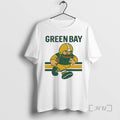 Officials Green Bay Football Player Retro Character Sport