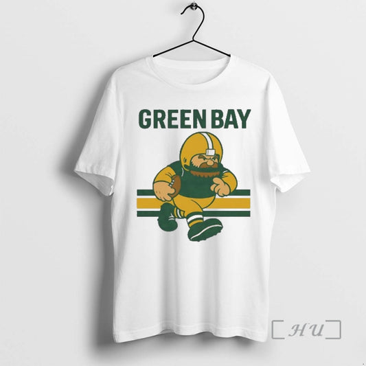 Officials Green Bay Football Player Retro Character Sport