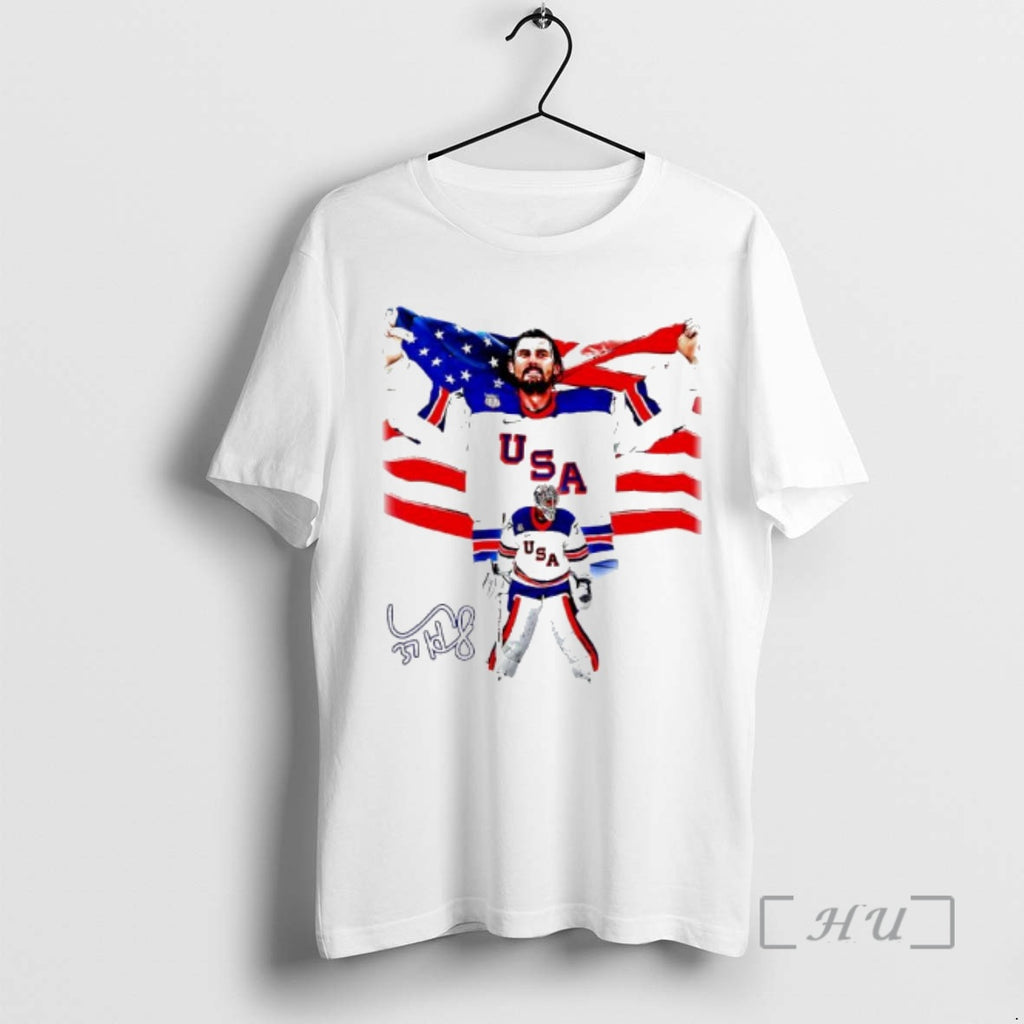Officials Hellebuyck Olympic Gold Signatures
