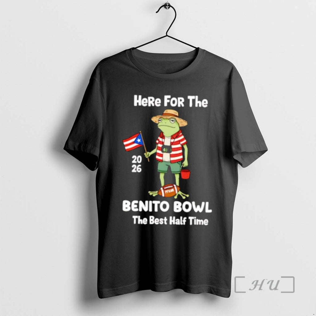 Officials Here For The 2026 Benito Bowl Frog Flag Football Graphic Premium T Shirts Sweater