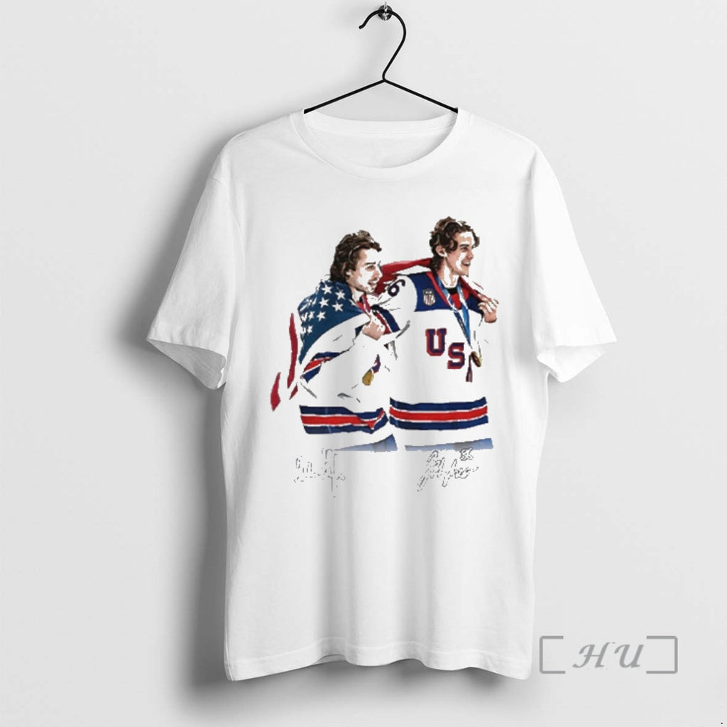 Officials Hughes Brotherhood Team Usa Hockey Signatures