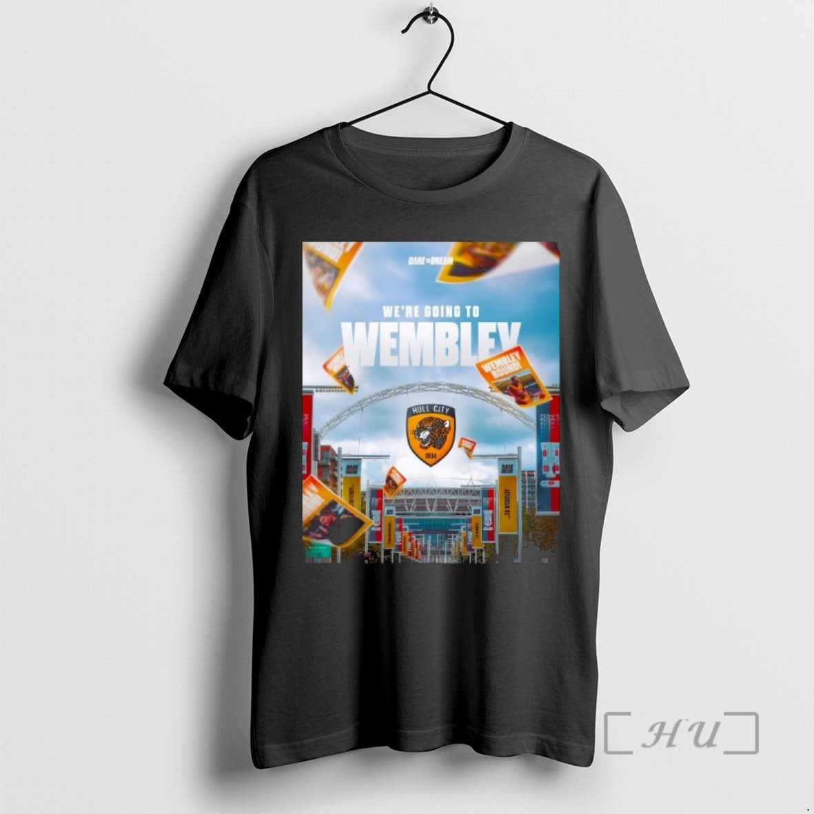 Officials Hull City Fc Dare To Dream Were Going To Wembley 00 Premium T Shirts