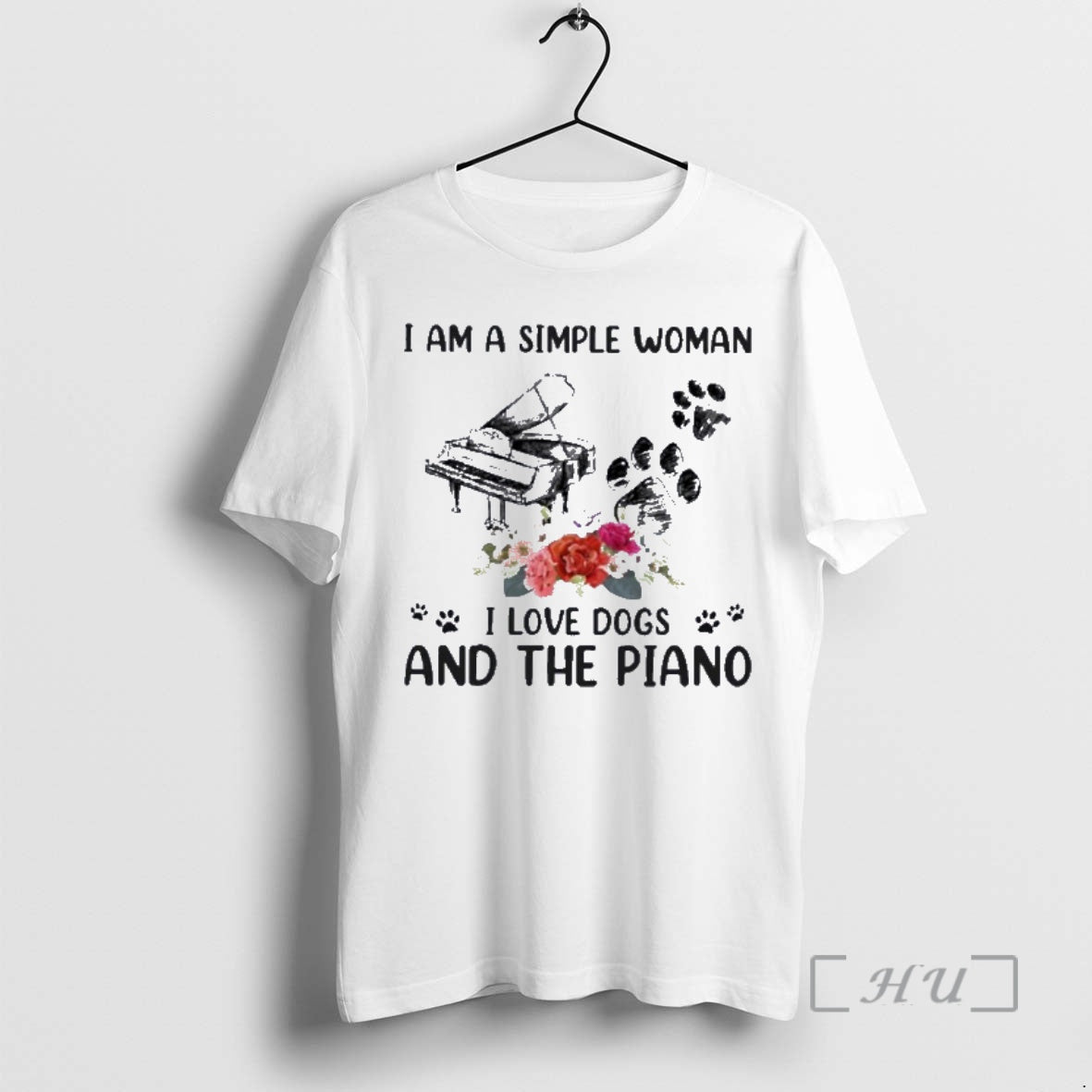 Officials I Am A Simple Woman I Love Dogs And Piano Premium T Shirts Sweater