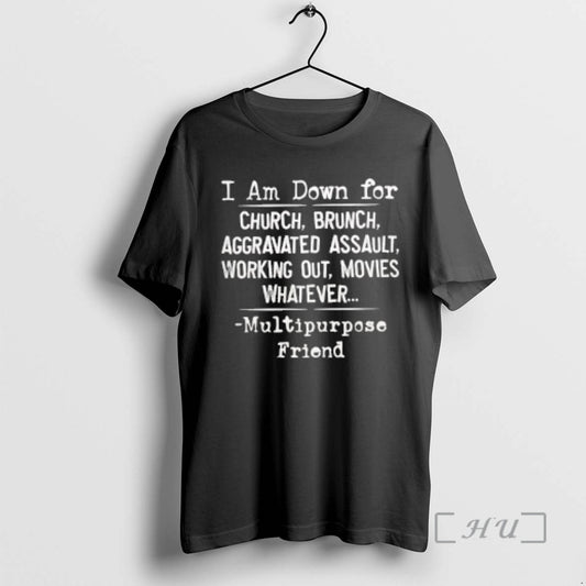Officials I Am Down Church Brunch Aggravated Assault Working Out Movies Premium T Shirts Sweater