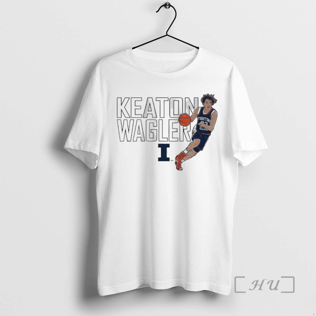 Officials Illinois Fighting Illini Basketball Keaton Wagler Name Pose