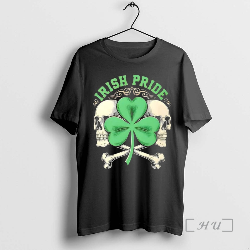Officials Irish Pride Skull And Shamrock Celtic Edgy