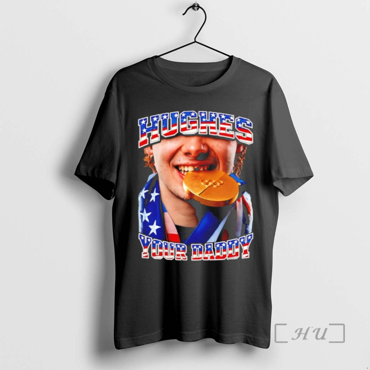 Officials Jack Hughes Golden Goal Usa Hockey 2026 Hughes Your Daddy Premium T Shirts Sweater