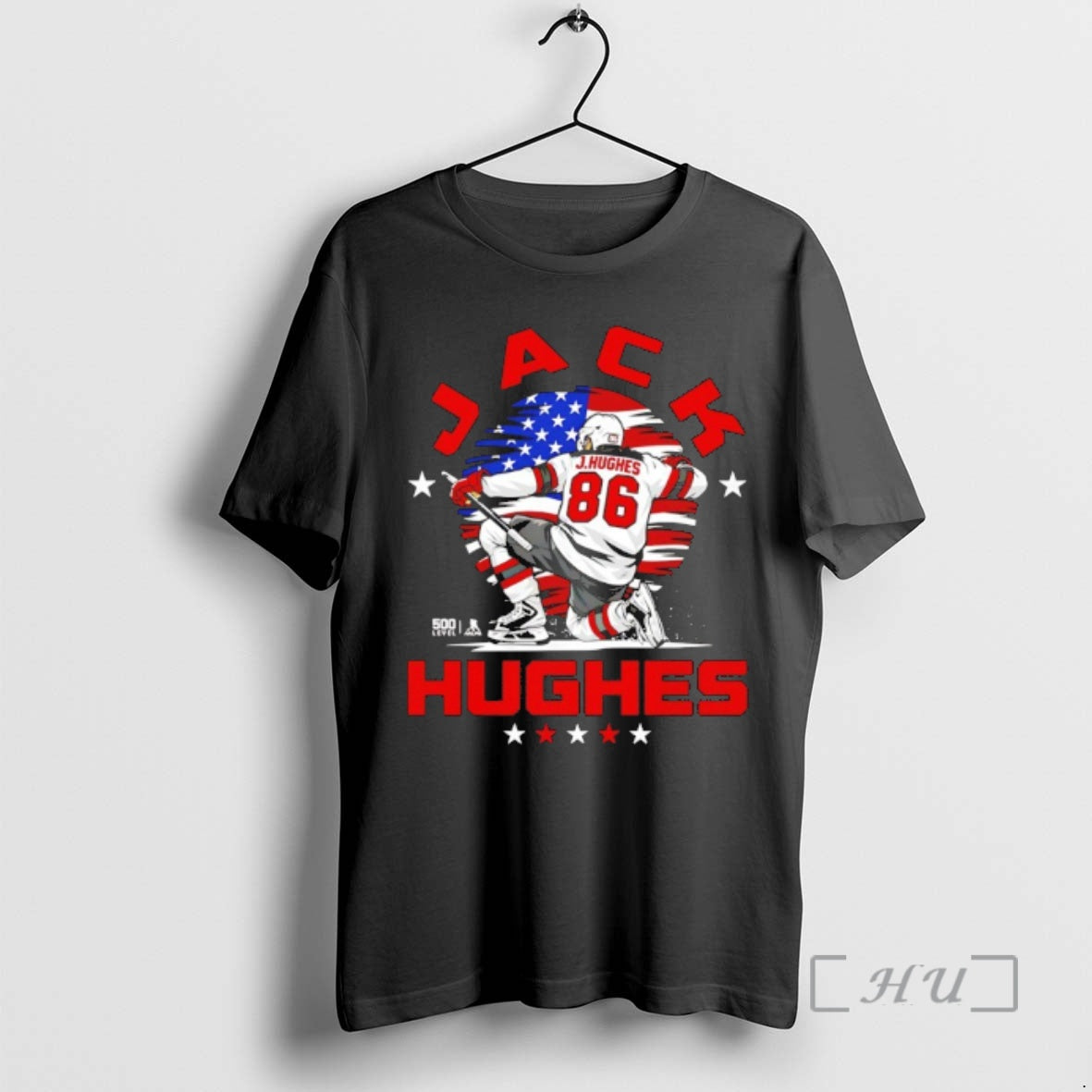 Officials Jack Hughes New Jersey Usa Flag Celebration 2026