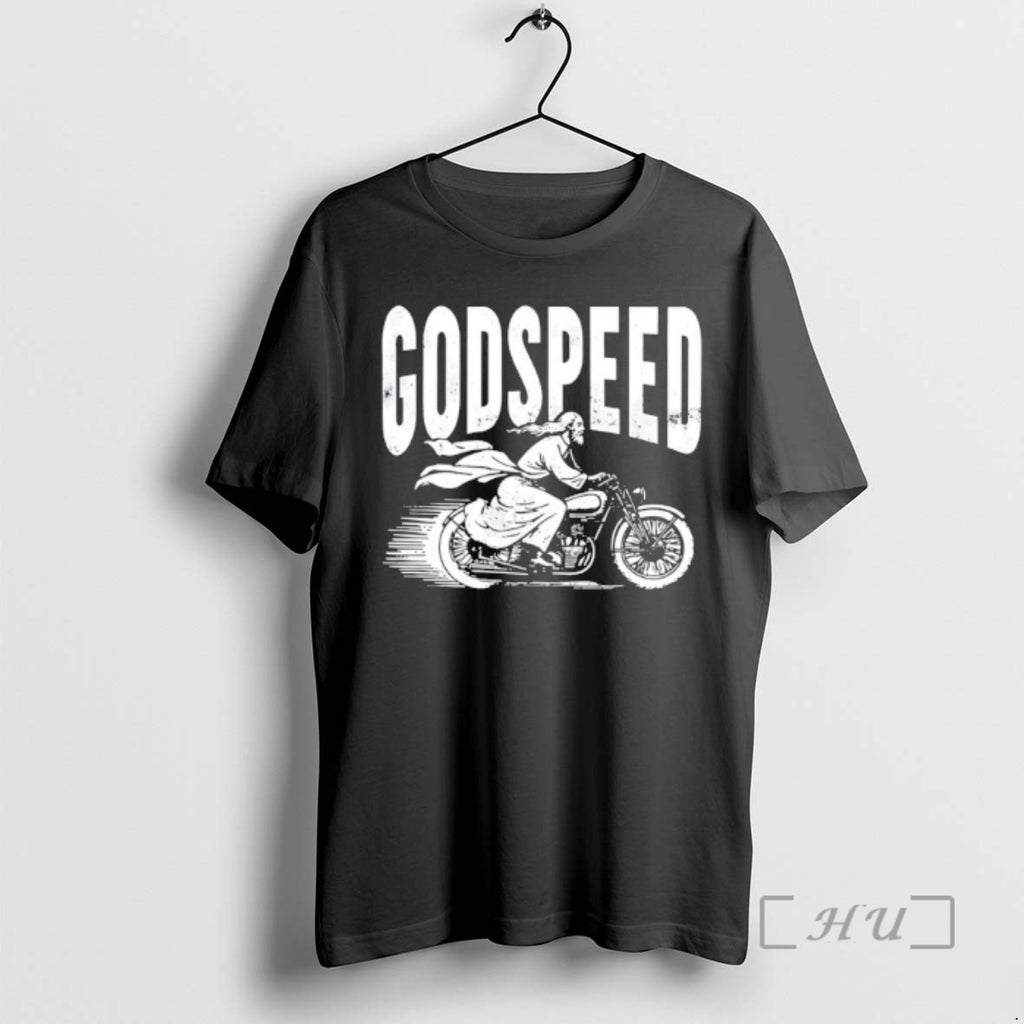 Officials Jesus Riding Motorcycle Godspeed Graphic
