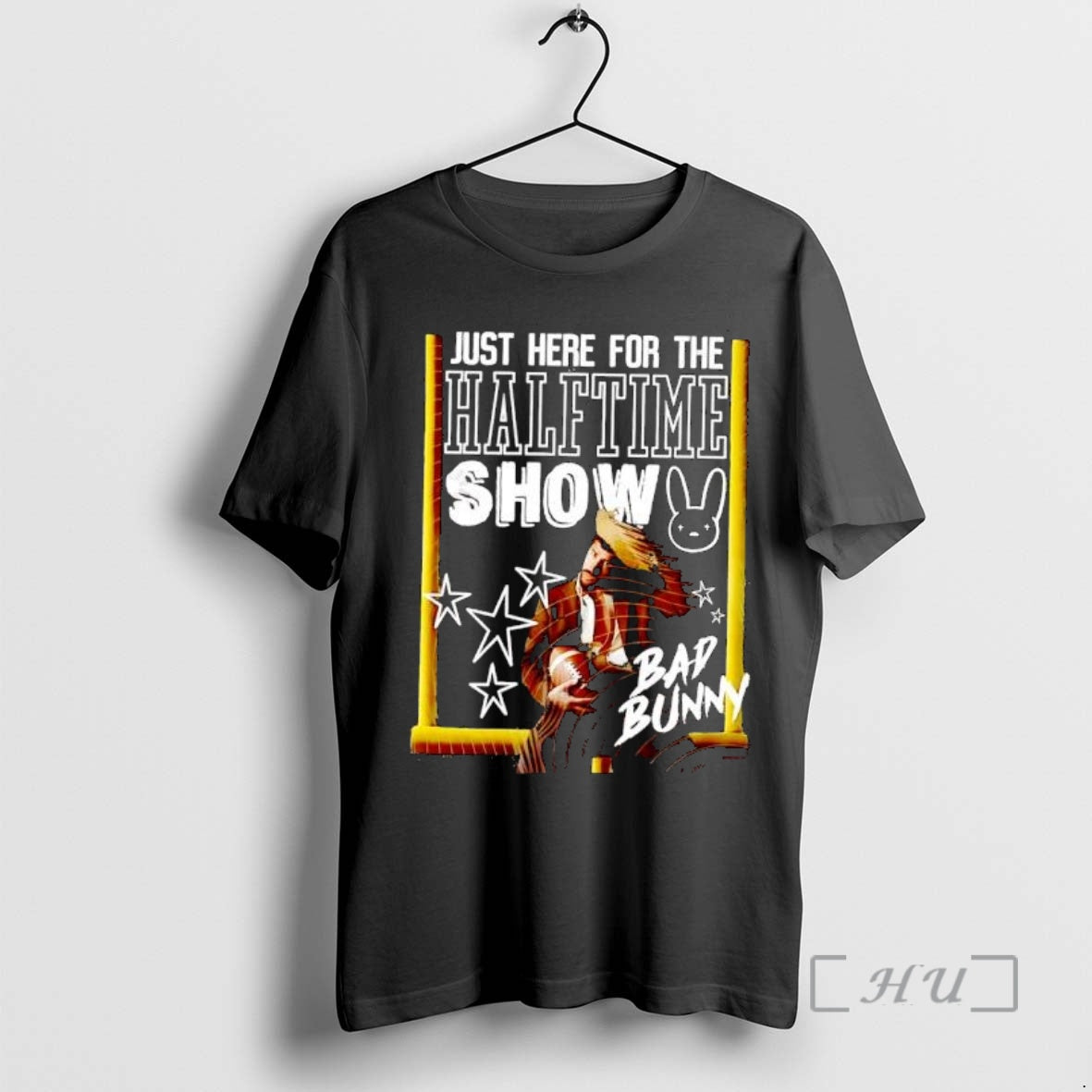 Officials Just Here For The Halftime Show Bad Bunny Goal Post Premium T Shirts Sweater