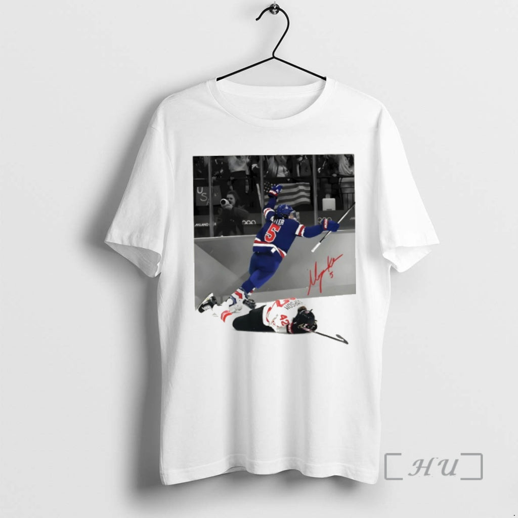 Officials Megan Keller Women Usa Hockey Olympic 2026 Milano Cortina Signature Premium T Shirts Sweater