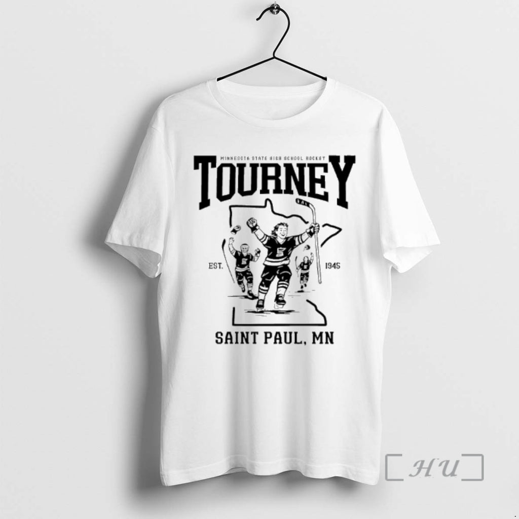 Officials Minnesota State High School Hockey Tourney 1945 Saint Paul Mn Premium T Shirts Sweater