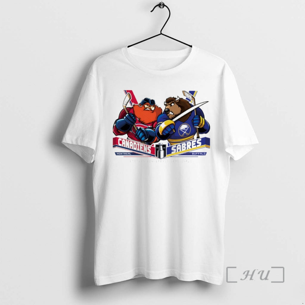 Officials Montreal Canadiens Vs Buffalo Sabres Hockey Mascot Eastern Conference Semifinals Premium T Shirts Sweater