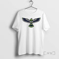 Officials Native American Style Totem Pole Flying Hawk Seattle Colors