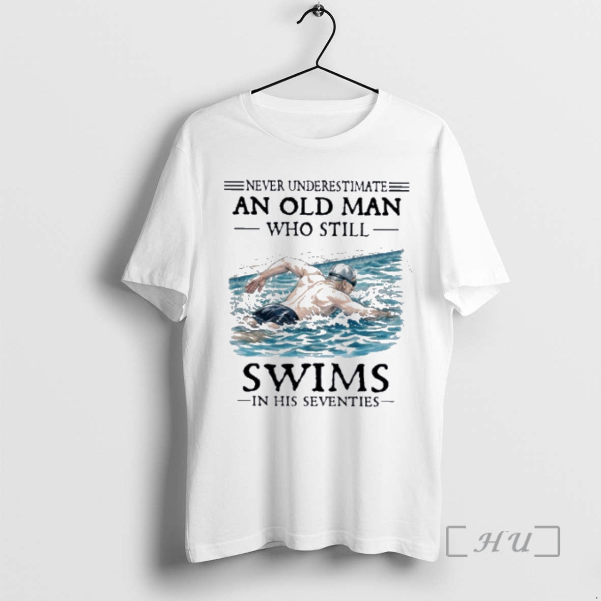 Officials Never Underestimate And Old Man Who Still Swims In His Seventies Premium T Shirts