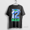 Officials Nice The 12th Man Seattle Football Trophy And Mascot Logo Premium T Shirts Sweater