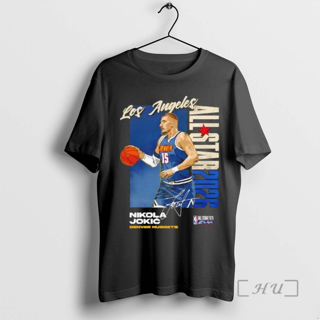Officials Nikola Jokic Denver Nuggets 2026 Nba All Star Vertical Signature Premium T Shirts Sweater
