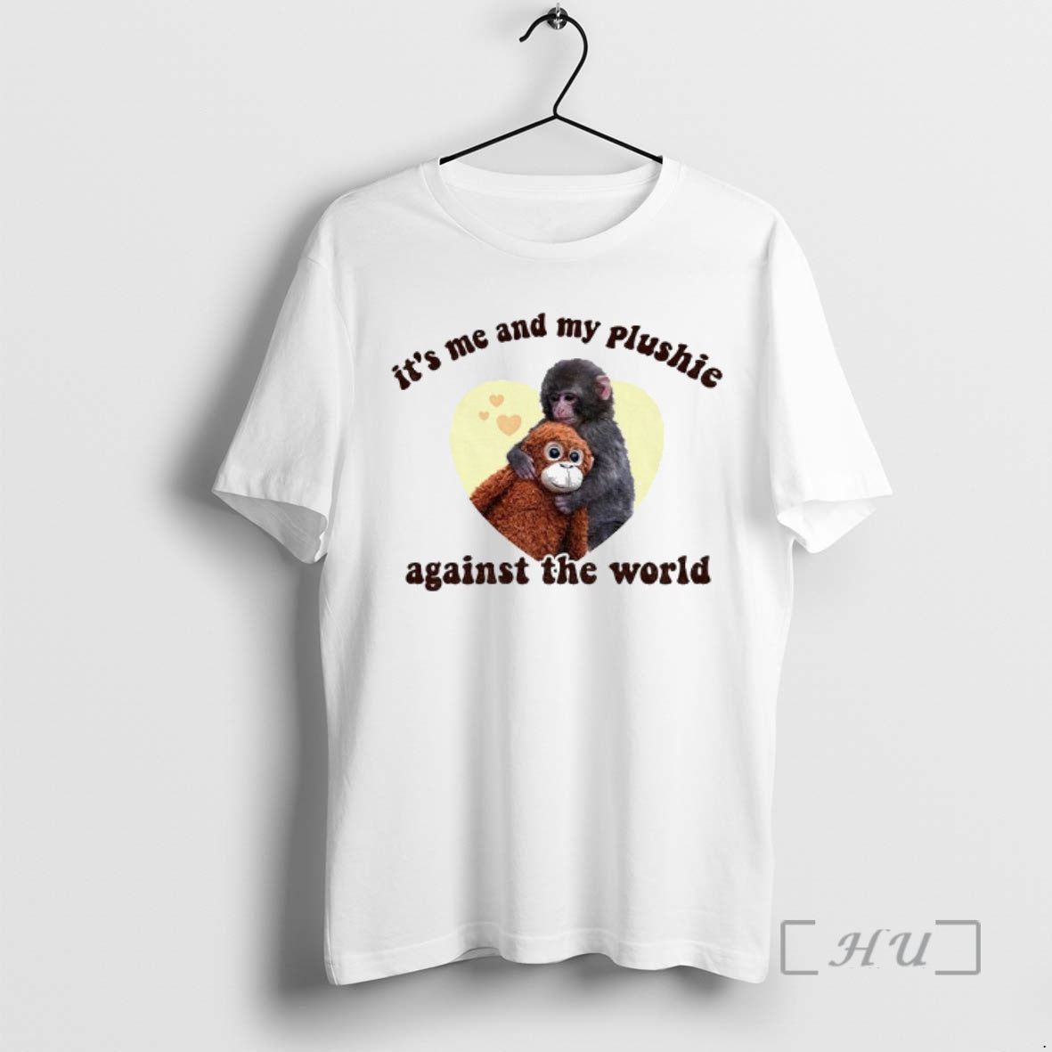 Officials Punch The Monkey Its Me And My Plushie Against The World Premium T Shirts