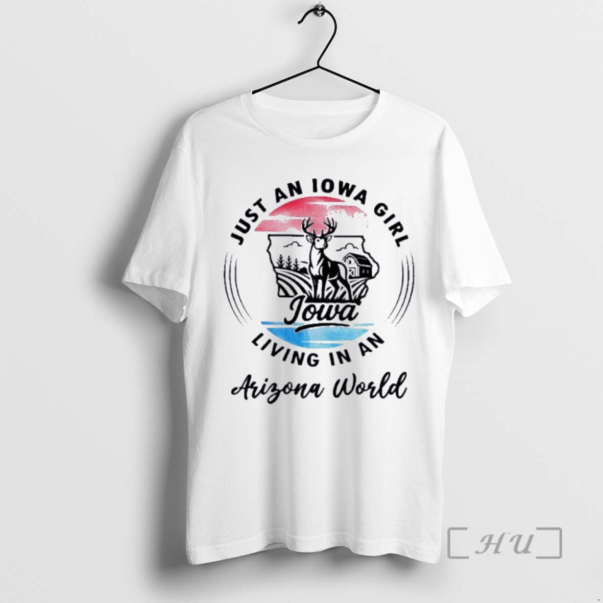Officials Reindeer Just An Iowa Girl Living In An Arizona World Premium T Shirts Sweater