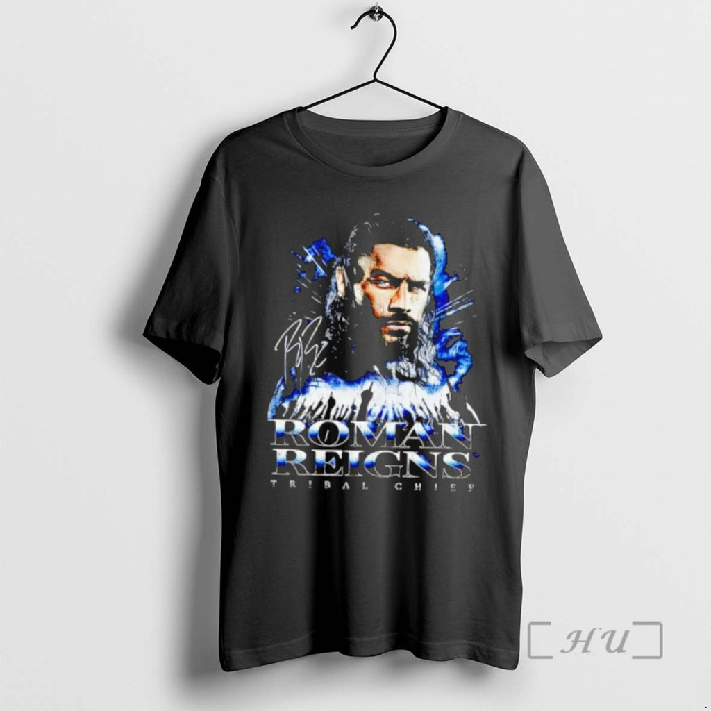 Officials Roman Reigns Tribal Chief Blue Smoke Signature Crowd Silhouette