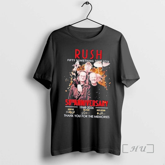 Officials Rush Fifty Something Tour 2026 58th Anniversary 1968 2026 Signatures Premium T Shirts Sweater