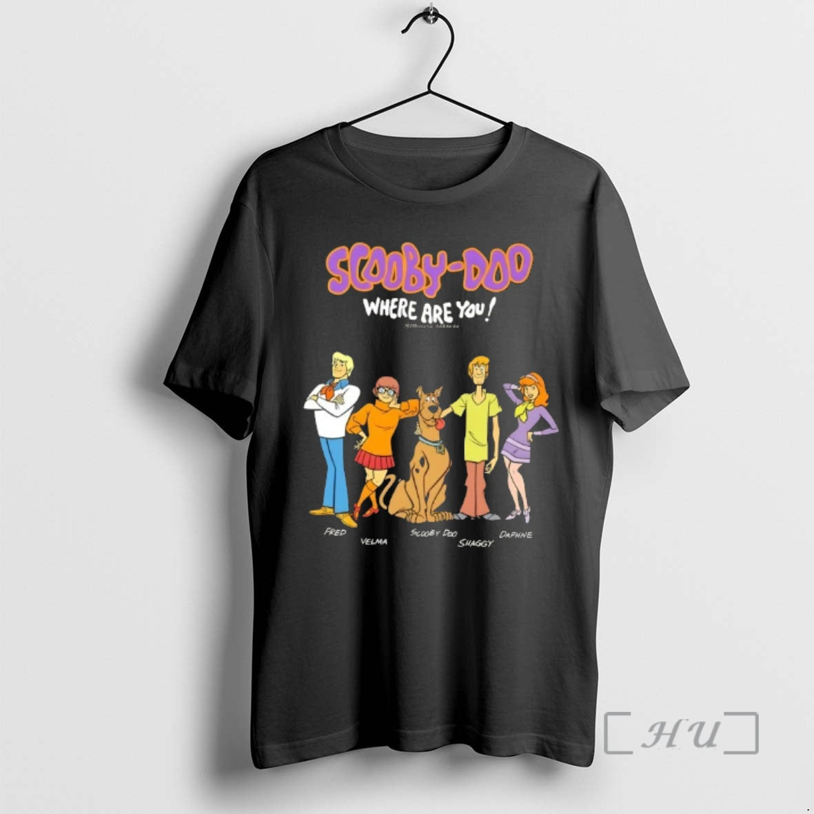 Officials Scooby Doo Where Are You 1970 Shaggy Fred Daphne Velma Cartoon Premium T Shirts