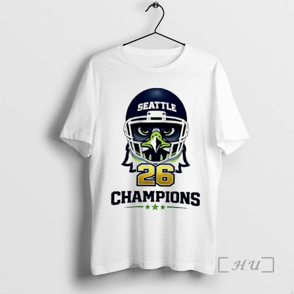 Officials Seattle Helmet Bird Head 26 Champions Three Stars Football