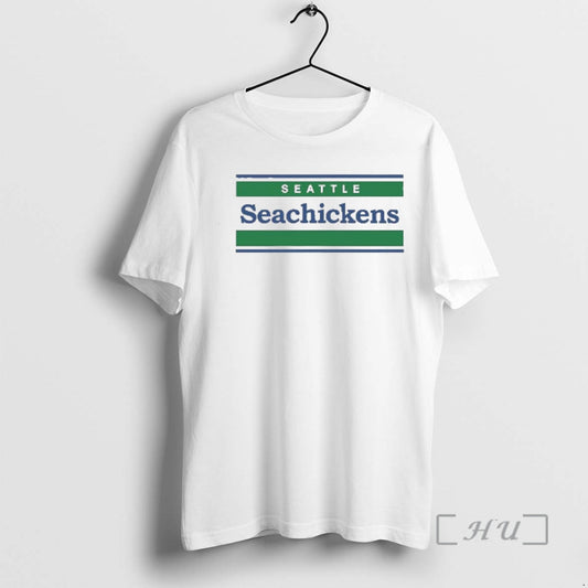 Officials Seattle Seachickens Green And Blue Stripes Football Parody Sports