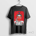 Officials Skeleton Girl Morocco Flag Glasses Peace Sign Bubble Gum