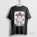 Officials South Korea Flag Skull Messy Bun Sunglasses Peace Sign Bubble Gum Premium T Shirts