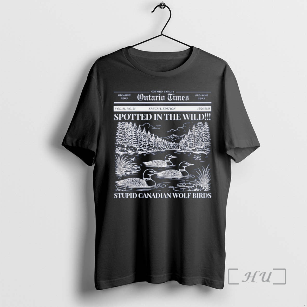 Officials Spotted In The Wild Stupid Canadian Wolf Bird Heated Rivalry Inspired Premium T Shirts